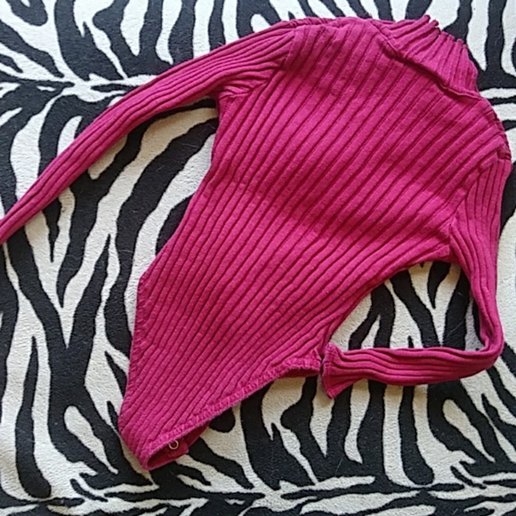 Red Ribbed Bodysuit - Picture 4 of 4